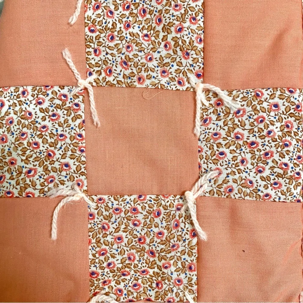 Artisan QUILTED Cocoon duster kimono w cabin granny vibe - Picture 10 of 11